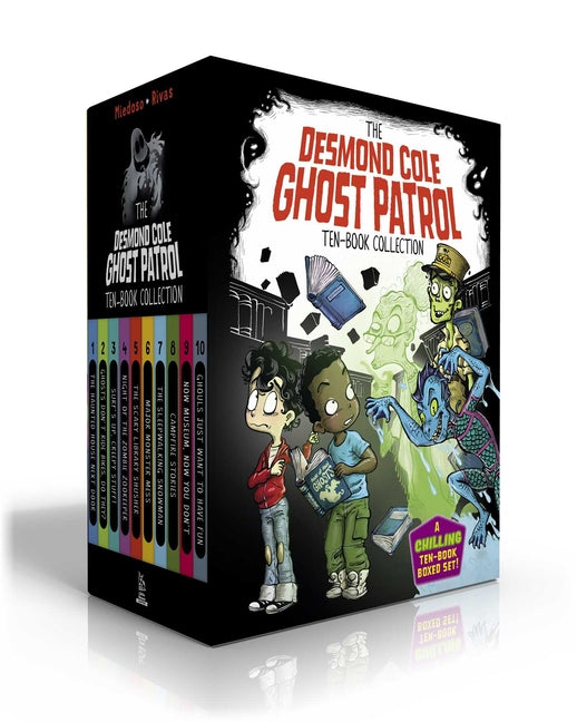 Book cover for Desmond Cole Ghost Patrol Ten-Book Collection (Boxed Set): The Haunted House Next Door; Ghosts Don't Ride Bikes, Do They?; Surf's Up, Creepy Stuff!; N