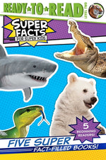 Book cover for Five Super Fact-Filled Books!: Tigers Can't Purr!; Sharks Can't Smile!; Polar Bear Fur Isn't White!; Snakes Smell with Their Tongues!; Alligators and