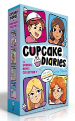 Book cover for Cupcake Diaries the Graphic Novel Collection 2 (Boxed Set): Katie, Batter Up! Graphic Novel/Mia's Baker's Dozen Graphic Novel/Emma All Stirred Up! Gra
