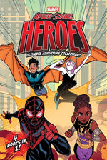 Book cover for Marvel After-School Heroes Ultimate Adventure Collection!: Miles Morales Untangles a Web; Ghost-Spider's Unbreakable Mission; Shuri Takes Control; Rep