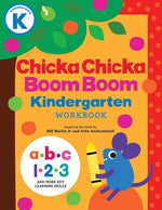 Book cover for Chicka Chicka Boom Boom Kindergarten Workbook: Writing Practice for Tracing, Counting, Shapes, Problem Solving, and Thinking Skills for Ages 4-6