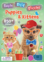 Book cover for Super Silly Stickers: Puppies & Kittens