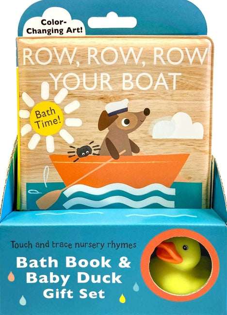 Book cover for Touch and Trace Nursery Rhymes: Row, Row, Row Your Boat Bath Book & Baby Duck Gift Set