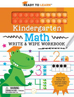 Book cover for Ready to Learn Kindergarten Math Write & Wipe Workbook with Popper