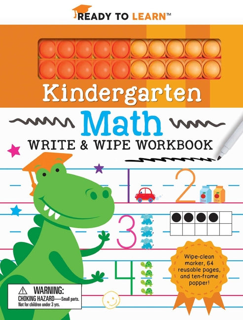 Book cover for Ready to Learn Kindergarten Math Write & Wipe Workbook with Popper