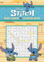 Book cover for Disney Stitch Word Search and Coloring Book