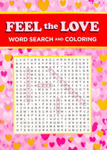 Book cover for Feel the Love Word Search and Coloring