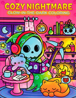 Book cover for Cozy Nightmare Glow-In-The-Dark Coloring