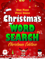 Book cover for Christmas word search.: Easy Large Print Puzzle Book for Adults, Kids & Everyone for the 25 Days of Christmas.