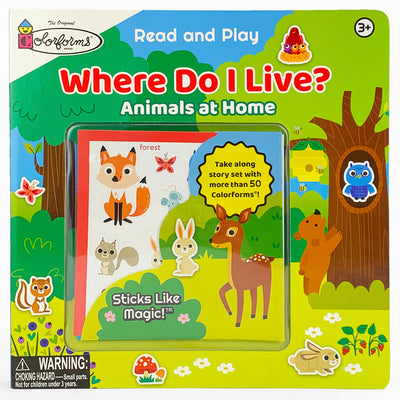 Book cover for Where Do I Live? (Colorforms): Animals at Home