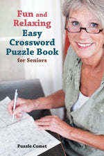 Book cover for Fun and Relaxing Easy Crossword Puzzle Book for Seniors