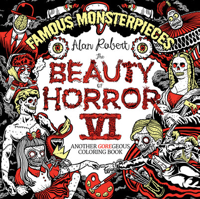 Book cover for The Beauty of Horror 6: Famous Monsterpieces Coloring Book