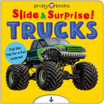 Book cover for Trucks and Things That Go (Slide & Surprise)