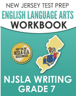 Book cover for NEW JERSEY TEST PREP English Language Arts Workbook NJSLA Writing Grade 7