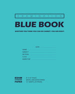 Book cover for Examination Blue Book, Wide Ruled, 12 Sheets (24 Pages), Blank Lined, Write-in Booklet (Royal Blue)