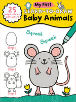 Book cover for My First Learn-To-Draw: Baby Animals: (25 Wipe Clean Activities + Dry Erase Marker)