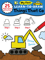 Book cover for My First Learn-To-Draw: Things That Go: (25 Wipe Clean Activities + Dry Erase Marker)