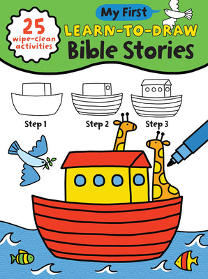 Book cover for My First Learn-To-Draw: Bible Stories: (25 Wipe Clean Activities + Dry Erase Marker)