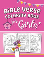 Book cover for Bible Verse Coloring Book for Girls