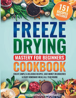 Book cover for Freeze Drying Mastery For Beginners Cookbook: Create Simple and Delicious Recipes, Save Money on Groceries and Enjoy Homemade Meals All Year Round: Cr