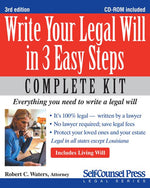 Book cover for Write Your Legal Will in 3 Easy Steps
