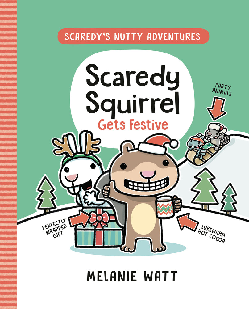 Book cover for Scaredy Squirrel Gets Festive