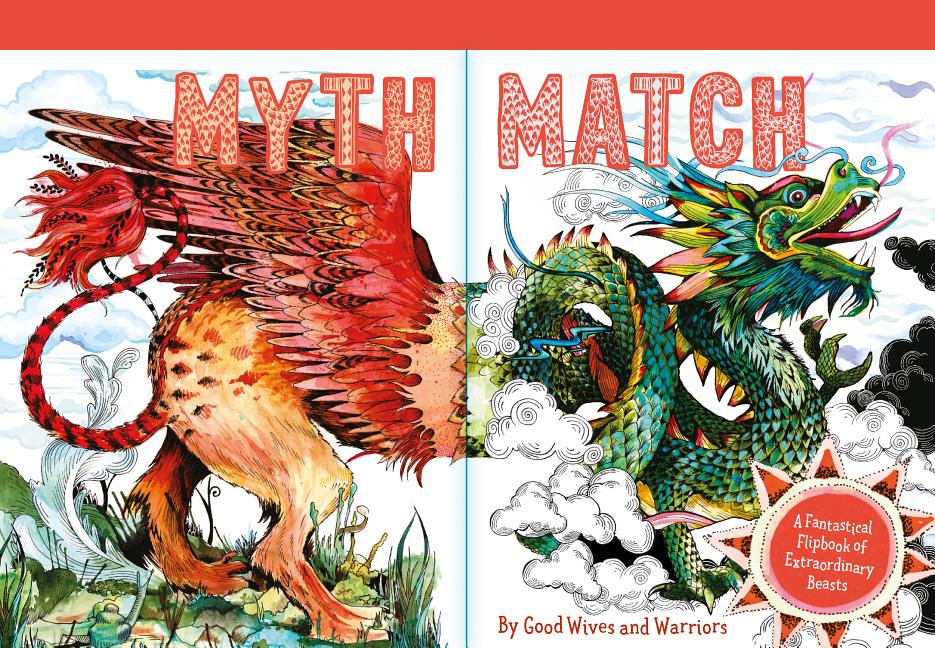 Book cover for Myth Match: A Fantastical Flipbook of Extraordinary Beasts