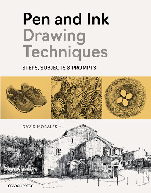 Book cover for Pen and Ink Drawing Techniques: Steps, Subjects & Prompts