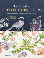 Book cover for Contrast in Crewel Embroidery: Modern Designs Stitched on Light and Dark