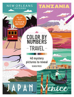 Book cover for Color by Numbers Travel: 40 Mystery Pictures to Reveal