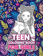 Book cover for Teen Coloring Books for Girls: Fun activity book for Older Girls ages 12-14, Teenagers; Detailed Design, Zendoodle, Creative Arts, Relaxing ad Stress