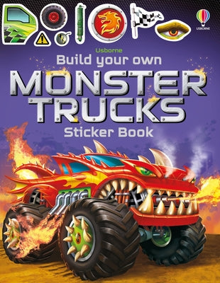Book cover for Build Your Own Monster Trucks Sticker Book