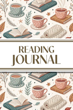 Book cover for Reading Journal (Tea, Books, and Foliage): 6"x9" Book Lover's Diary; Book/Series Reviews, Reading Tracker, Favorite Book List, Favorite Quotes, Readin