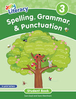 Book cover for Spelling, Grammar, & Punctuation Student Book 3: In Print Letters (American English Edition)