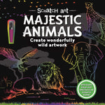 Book cover for Scratch Art Majestic Animals: Create Wonderfully Wild Artwork