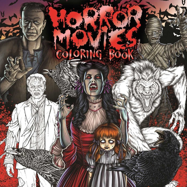 Book cover for Horror Movies Adult Coloring Book