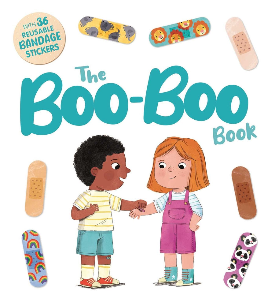 Book cover for The Boo-Boo Book: An Interactive Storybook with 36 Reusable Bandage Stickers