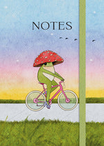 Book cover for Little Frog Notebook: A Beautiful 160-Page Lined Notebook Featuring the Internet's Beloved Mushroom Frog, from the Artist Maybell Eequay