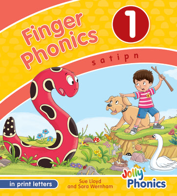 Book cover for Finger Phonics Book 1: In Print Letters (American English Edition)
