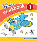 Book cover for Jolly Phonics Workbook 1: In Print Letters (American English Edition)