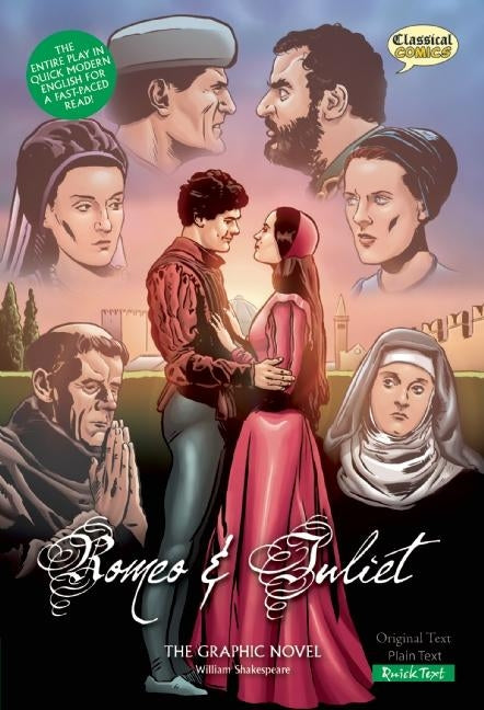 Book cover for Romeo and Juliet the Graphic Novel: Quick Text