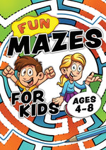 Book cover for Fun Mazes For Kids Ages 4-8: Problem solving puzzles for children. Easy activity book for kids age 3, 4, 5, 6, 7, 8. Big book of first maze games f