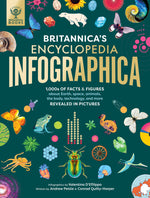 Book cover for Britannica's Encyclopedia Infographica: 1,000s of Facts & Figures--About Earth, Space, Animals, the Body, Technology & More--Revealed in Pictures