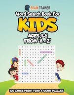 Book cover for Word Search Book For Kids Ages 4 - 8 From 'A - Z'