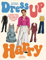 Book cover for Dress Up Harry: A Harry Styles Paper Doll Book Featuring His Most Iconic Looks