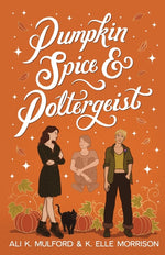 Book cover for Pumpkin Spice and Poltergeist: A cozy sapphic paranormal rom-com