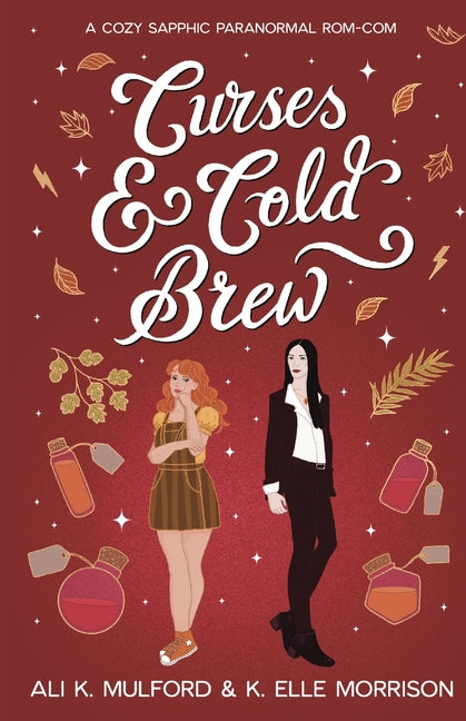 Book cover for Curses & Cold Brew: A cozy sapphic paranormal rom-com