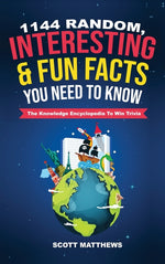 Book cover for 1144 Random, Interesting & Fun Facts You Need To Know - The Knowledge Encyclopedia To Win Trivia
