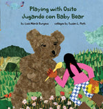 Book cover for Playing with Osito Jugando con Baby Bear: bilingual English and Spanish
