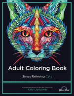 Book cover for Adult Coloring Book: Stress Relieving Cats
